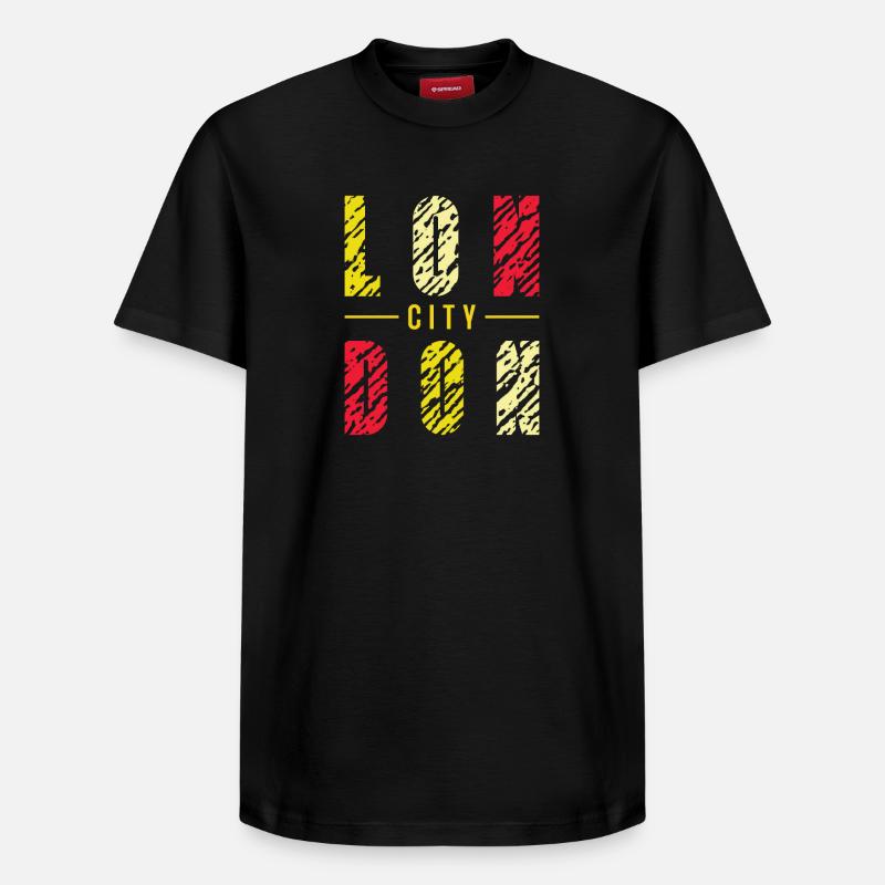 Londres - T-shirt unisexe décontracté en coton Supima – de SPREAD - noir