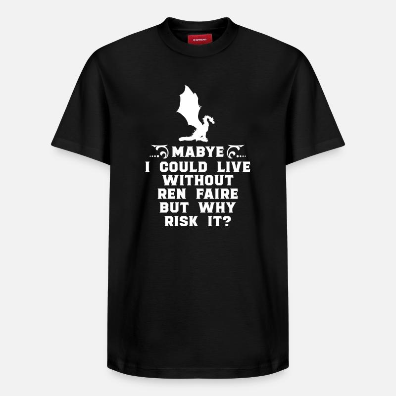 Marché médiéval - T-shirt unisexe décontracté en coton Supima – de SPREAD - noir