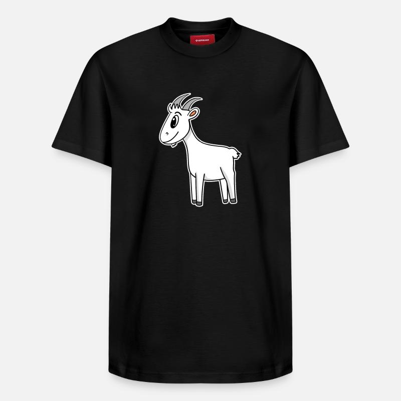 Chèvre Chèvre Chèvre - T-shirt unisexe décontracté en coton Supima – de SPREAD - noir