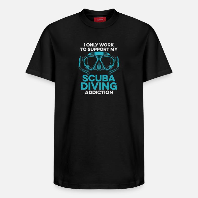 Scuba Diving Gerätetauchen Design - Relaxed Unisex Supima Cotton T-Shirt – von SPREAD - Schwarz