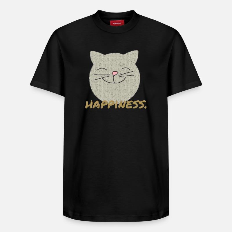 Bonheur de chat - T-shirt unisexe décontracté en coton Supima – de SPREAD - noir