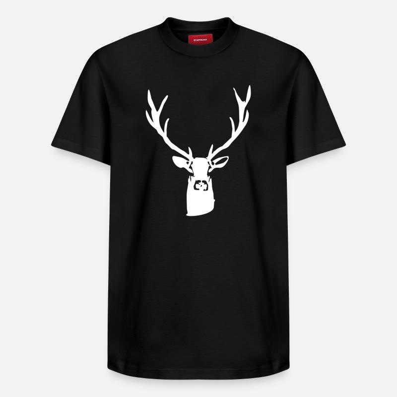 cerf noble - T-shirt unisexe décontracté en coton Supima – de SPREAD - noir