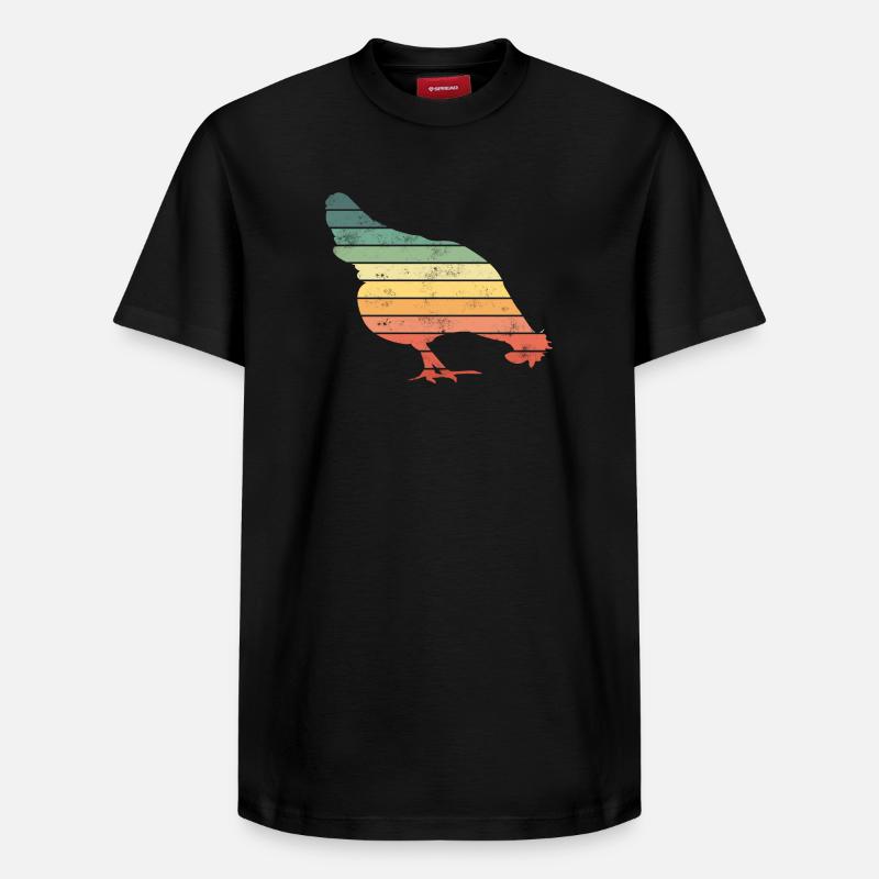 Poulets - T-shirt unisexe décontracté en coton Supima – de SPREAD - noir