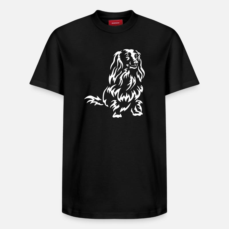 Teckel « Édition Noire » - T-shirt unisexe décontracté en coton Supima – de SPREAD - noir