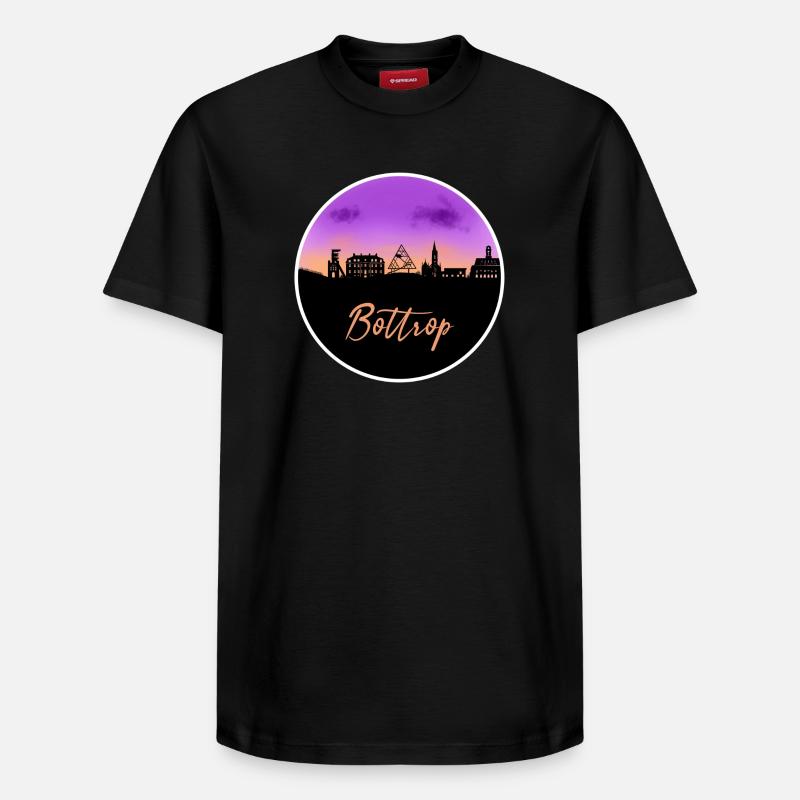 Bottrop Fine Skyline - T-shirt unisexe décontracté en coton Supima – de SPREAD - noir