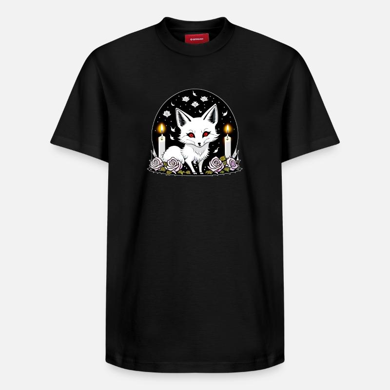 Renard gothique - T-shirt unisexe décontracté en coton Supima – de SPREAD - noir