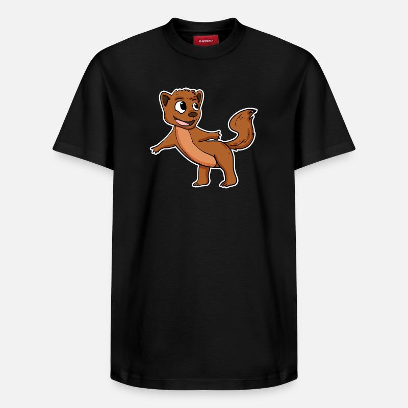 Wiesel Marder - Relaxed Unisex Supima Cotton T-Shirt – von SPREAD - Schwarz
