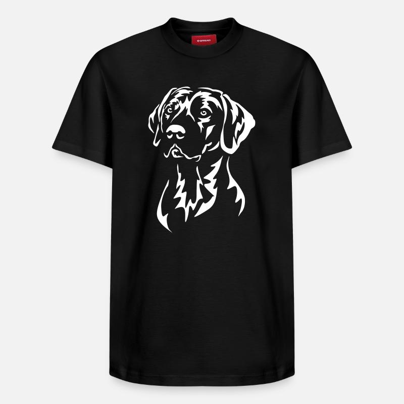 Rhodesian Ridgeback Kopf "Black Edition" - Relaxed Unisex Supima Cotton T-Shirt – von SPREAD - Schwarz