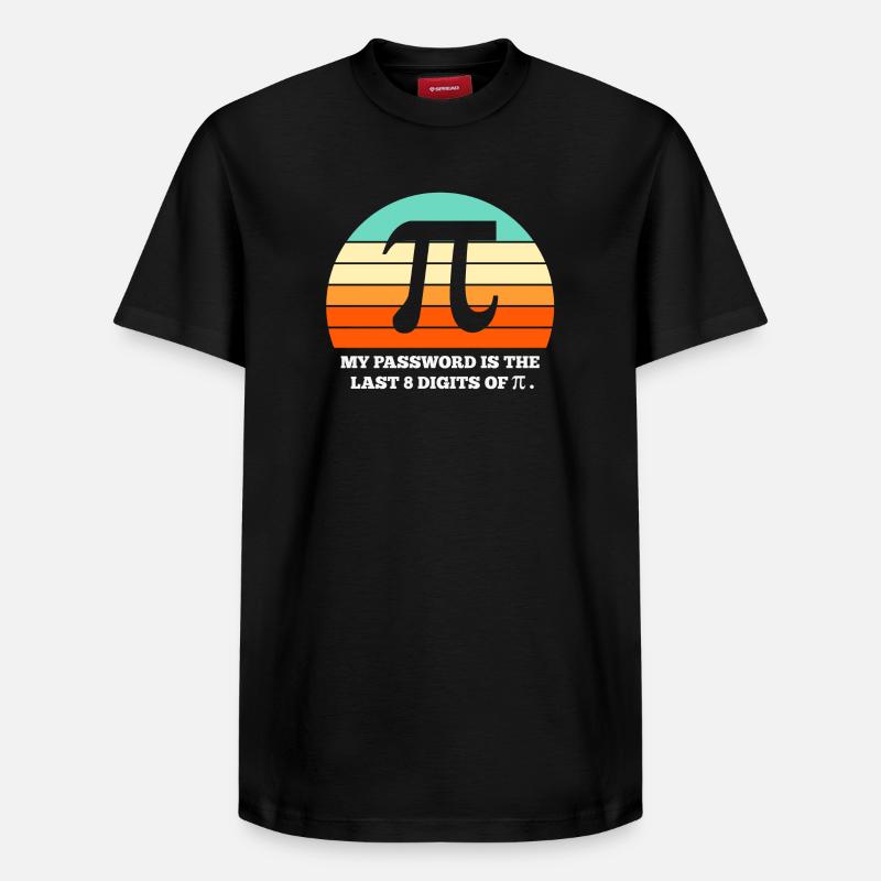 pi, maths, mathématiques - T-shirt unisexe décontracté en coton Supima – de SPREAD - noir