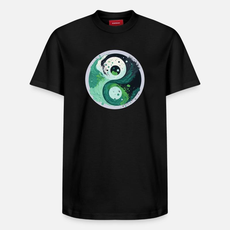 Yin Yang - T-shirt unisexe décontracté en coton Supima – de SPREAD - noir