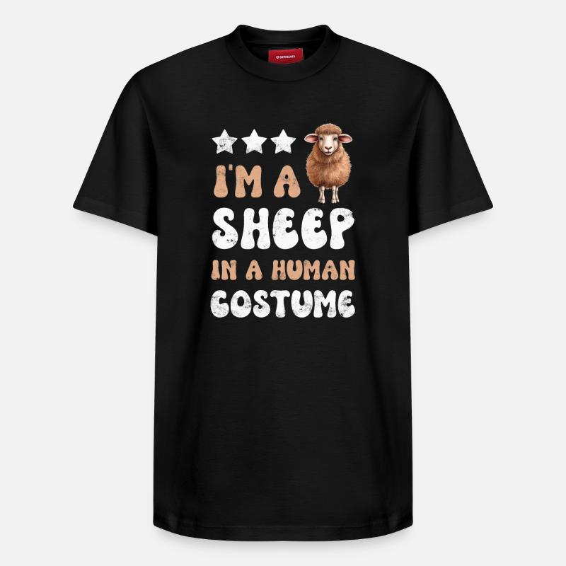 Moutons Moutons - T-shirt unisexe décontracté en coton Supima – de SPREAD - noir