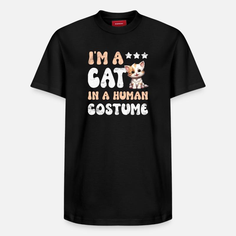 Chats - T-shirt unisexe décontracté en coton Supima – de SPREAD - noir