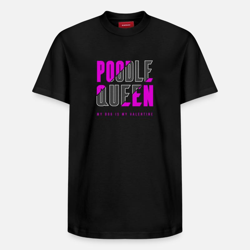 Reine des caniches - T-shirt unisexe décontracté en coton Supima – de SPREAD - noir