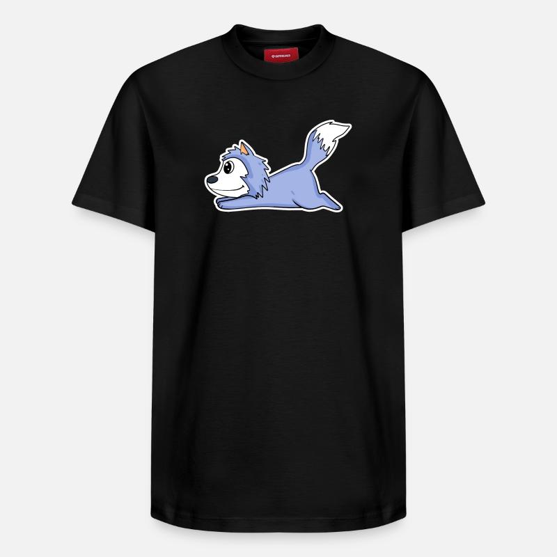 Loup coucheur - T-shirt unisexe décontracté en coton Supima – de SPREAD - noir