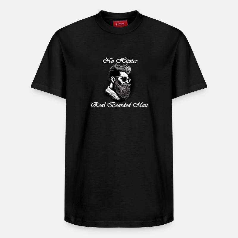 pas de blanc hipster - T-shirt unisexe décontracté en coton Supima – de SPREAD - noir