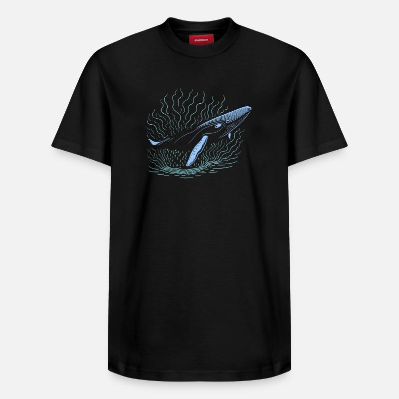 Grande baleine - T-shirt unisexe décontracté en coton Supima – de SPREAD - noir