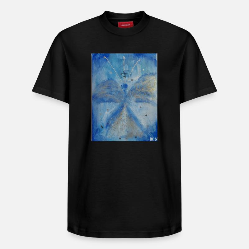 Erzengel Michael - Relaxed Unisex Supima Cotton T-Shirt – von SPREAD - Schwarz