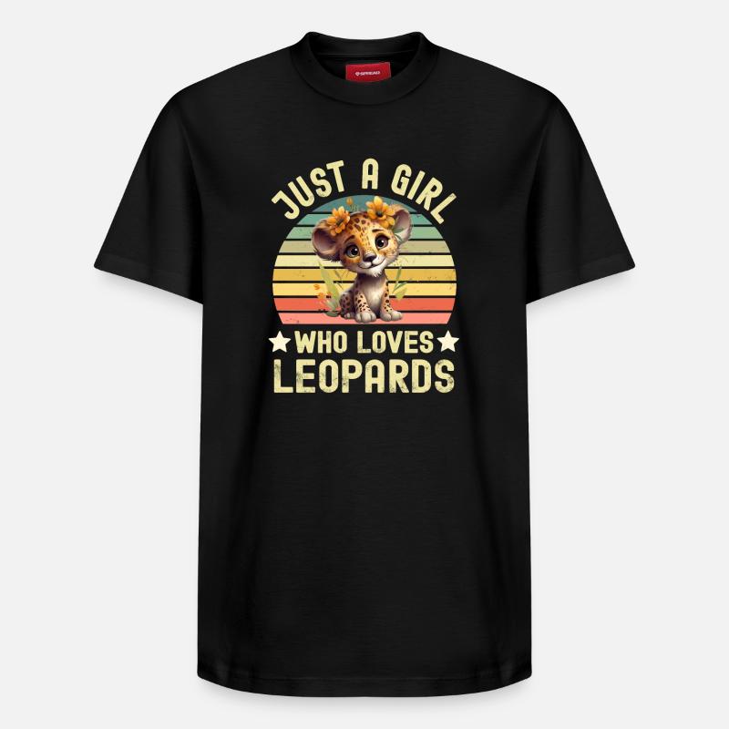 Léopard - T-shirt unisexe décontracté en coton Supima – de SPREAD - noir