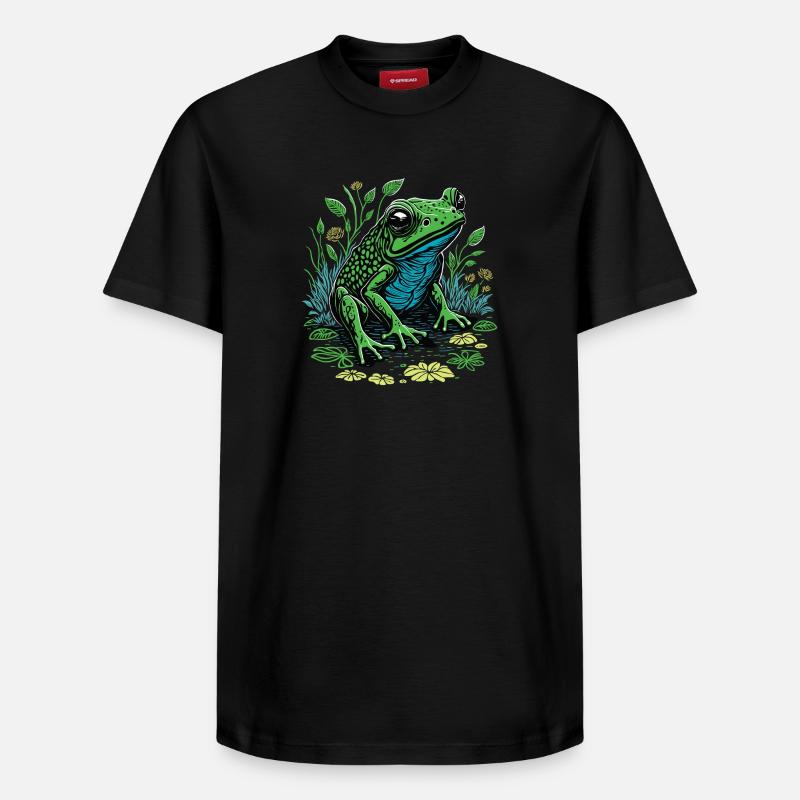 Grenouille Verte - T-shirt unisexe décontracté en coton Supima – de SPREAD - noir