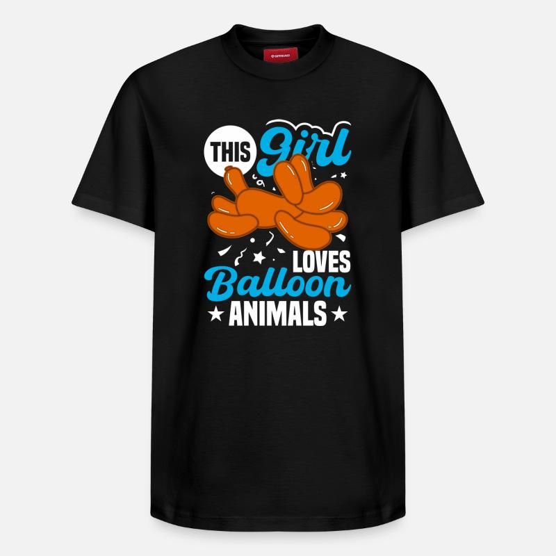 Ballon Twisting Design - Relaxed Unisex Supima Cotton T-Shirt – von SPREAD - Schwarz