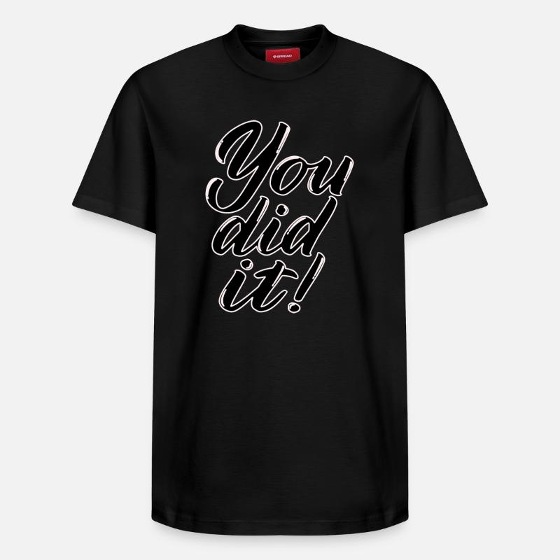T-shirt avec slogan - T-shirt unisexe décontracté en coton Supima – de SPREAD - noir