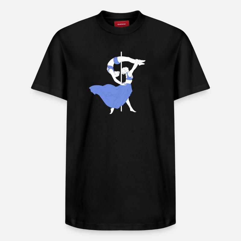 Pole Dance Blue Impression - T-shirt unisexe décontracté en coton Supima – de SPREAD - noir