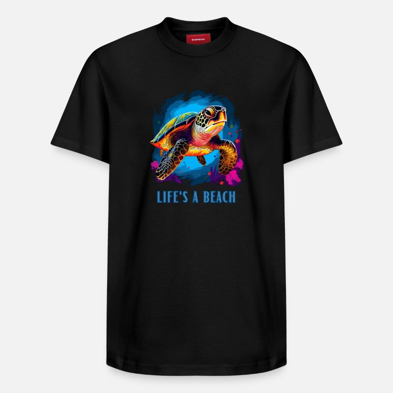 Life's a beach - T-shirt unisexe décontracté en coton Supima – de SPREAD - noir