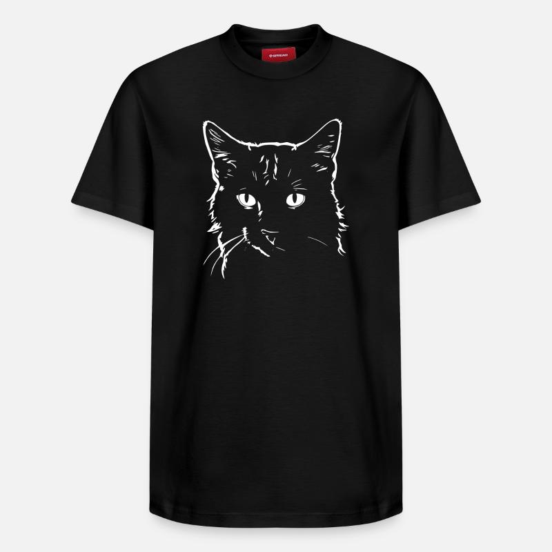 Chat 4 - T-shirt unisexe décontracté en coton Supima – de SPREAD - noir