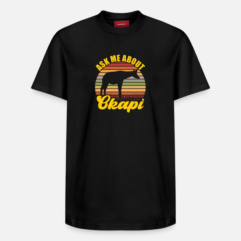 Okapi in der Wildnis entdecken - Relaxed Unisex Supima Cotton T-Shirt – von SPREAD - Schwarz