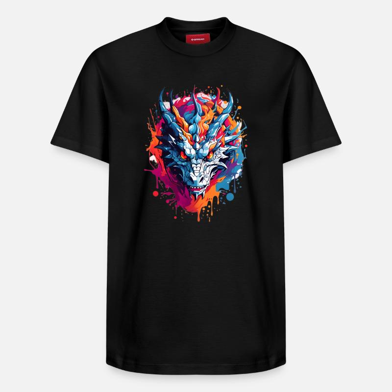 Cool Dragon - T-shirt unisexe décontracté en coton Supima – de SPREAD - noir