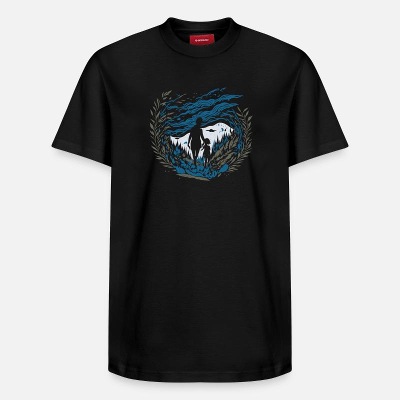 Murmures éthérés - T-shirt unisexe décontracté en coton Supima – de SPREAD - noir