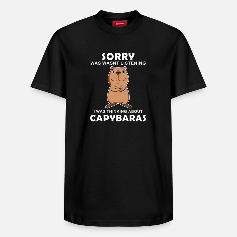 Capybara Wasserschwein Capybaras - T-shirt unisexe décontracté en coton Supima – de SPREAD - noir