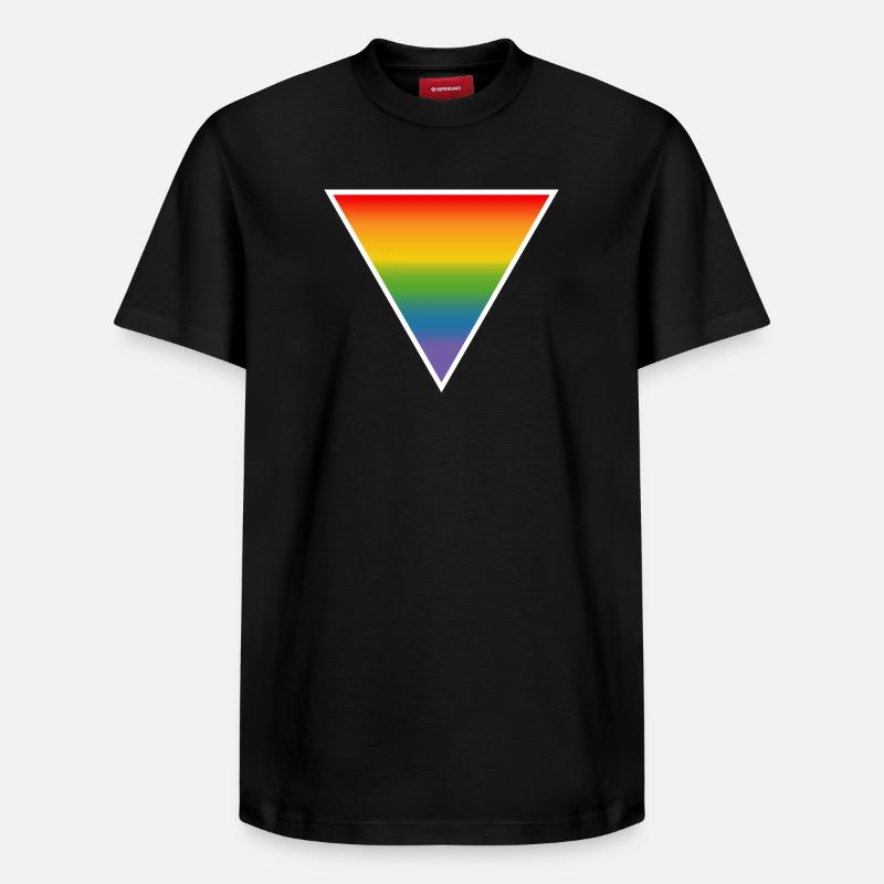 Regenbogen LGBTQIA triangle white - Relaxed Unisex Supima Cotton T-Shirt – von SPREAD - Schwarz