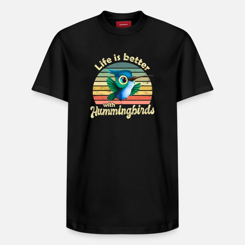 Colibri - T-shirt unisexe décontracté en coton Supima – de SPREAD - noir