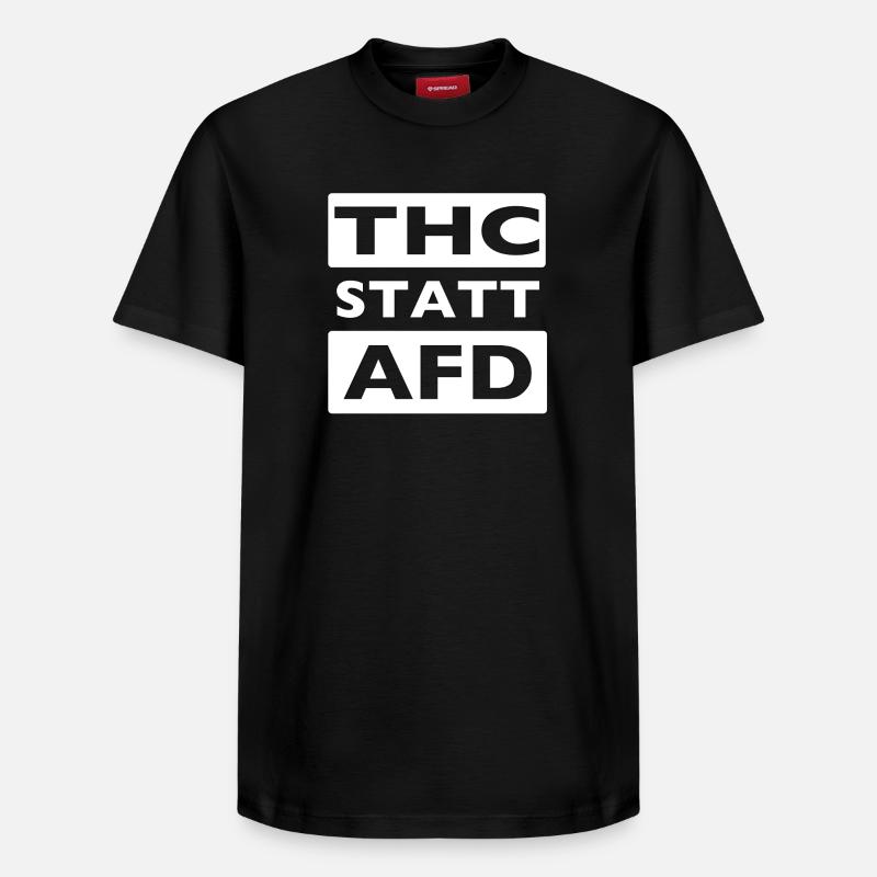 THC STATT AFD - Relaxed Unisex Supima Cotton T-Shirt – von SPREAD - Schwarz