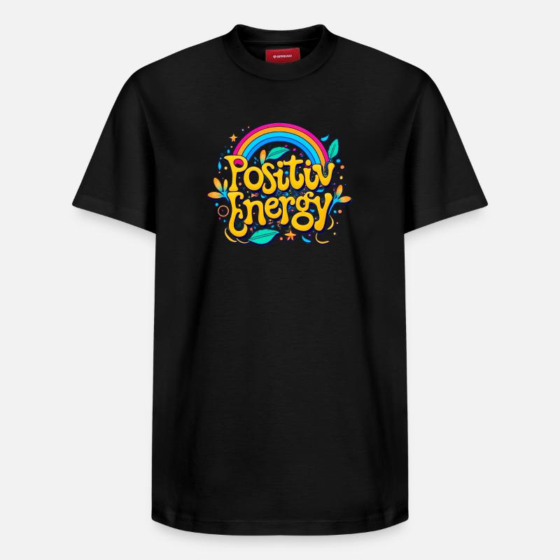 énergie positive - T-shirt unisexe décontracté en coton Supima – de SPREAD - noir