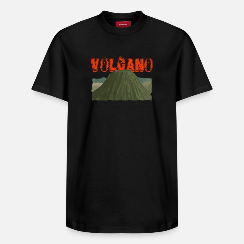 Volcano | Vulkan | vulcano - Relaxed Unisex Supima Cotton T-Shirt – von SPREAD - Schwarz