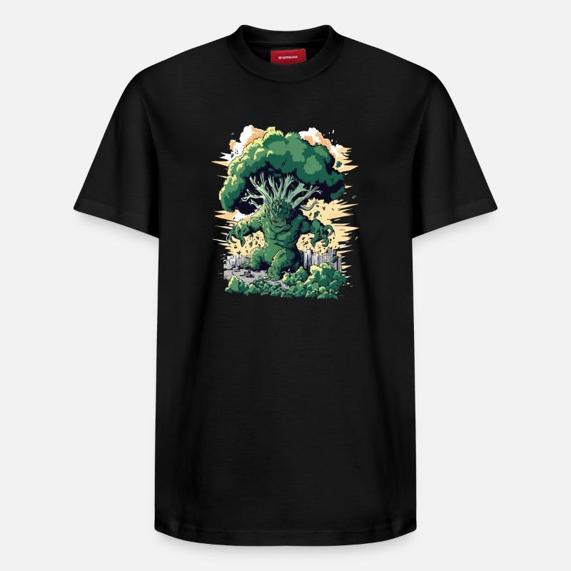 Brocoli géant Monster Brocoli - T-shirt unisexe décontracté en coton Supima – de SPREAD - noir
