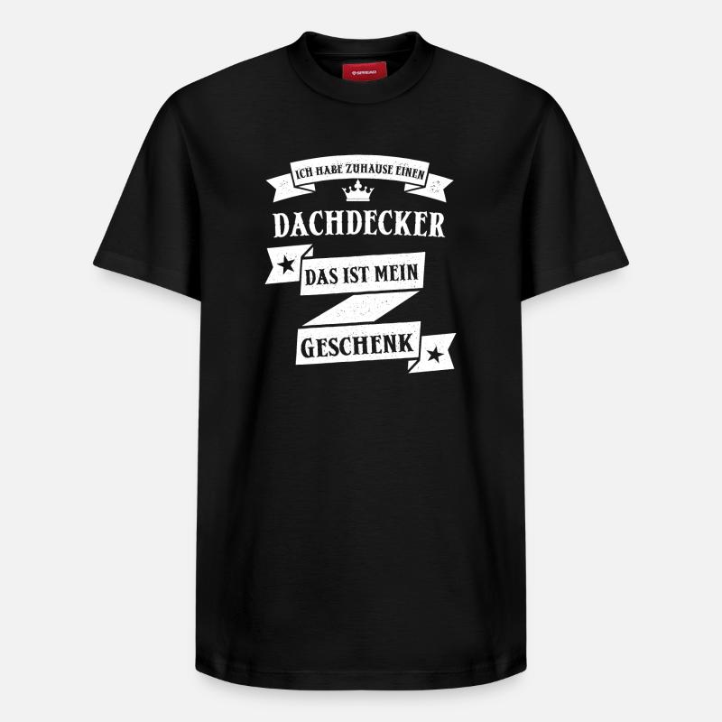 Dachdecker Dachdecken Handwerk Beruf Spruch - Relaxed Unisex Supima Cotton T-Shirt – von SPREAD - Schwarz