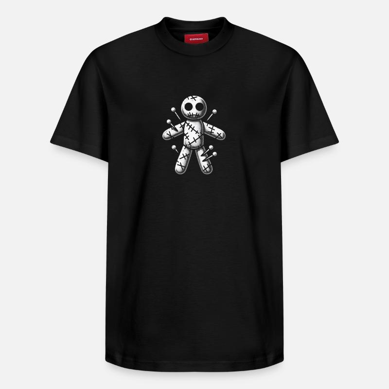 Poupée vaudou - T-shirt unisexe décontracté en coton Supima – de SPREAD - noir