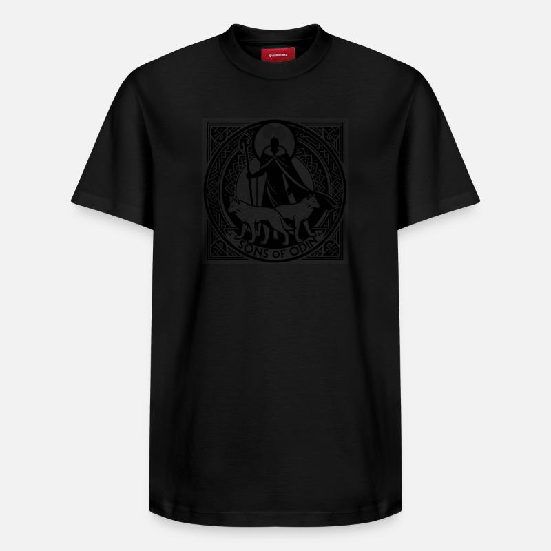 Fils d’Odin - T-shirt unisexe décontracté en coton Supima – de SPREAD - noir