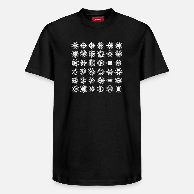 flocon3 - T-shirt unisexe décontracté en coton Supima – de SPREAD - noir
