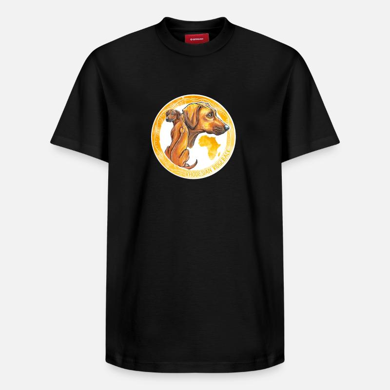 Rhodesian Ridgeback - Relaxed Unisex Supima Cotton T-Shirt – von SPREAD - Schwarz