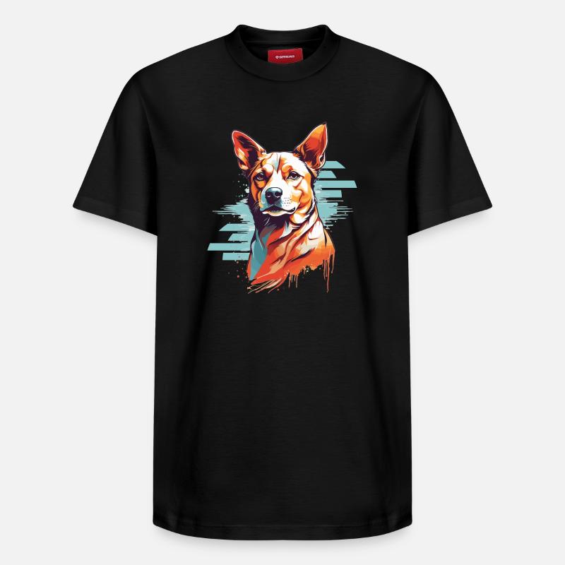 Hunde Kopf - Relaxed Unisex Supima Cotton T-Shirt – von SPREAD - Schwarz