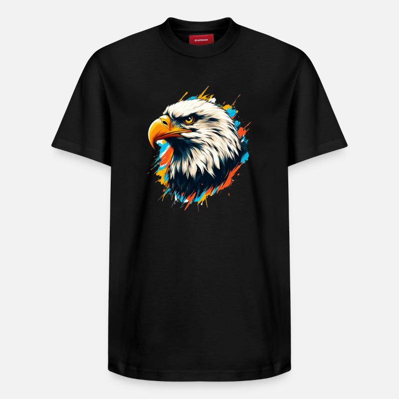 Pygargue à tête blanche - T-shirt unisexe décontracté en coton Supima – de SPREAD - noir