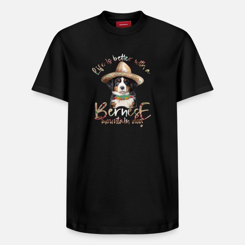 Bouvier bernois - T-shirt unisexe décontracté en coton Supima – de SPREAD - noir