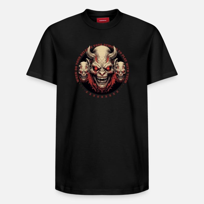 Démons de l’enfer - T-shirt unisexe décontracté en coton Supima – de SPREAD - noir