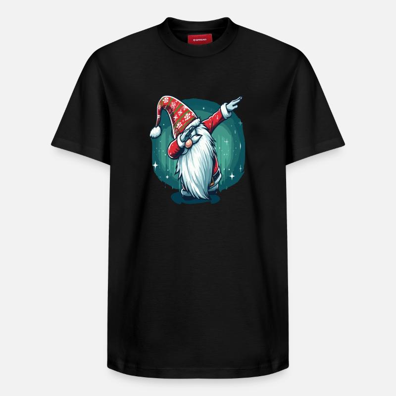 Dabbing Gnome de Noël - T-shirt unisexe décontracté en coton Supima – de SPREAD - noir