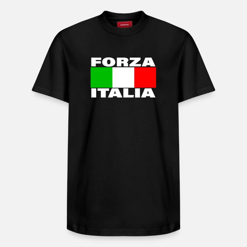 FORZA ITALIA - T-shirt unisexe décontracté en coton Supima – de SPREAD - noir