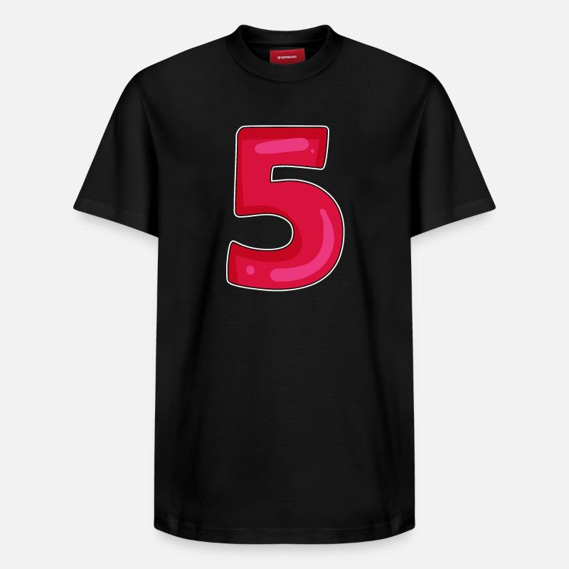 5 - Relaxed Unisex Supima Cotton T-Shirt – von SPREAD - Schwarz